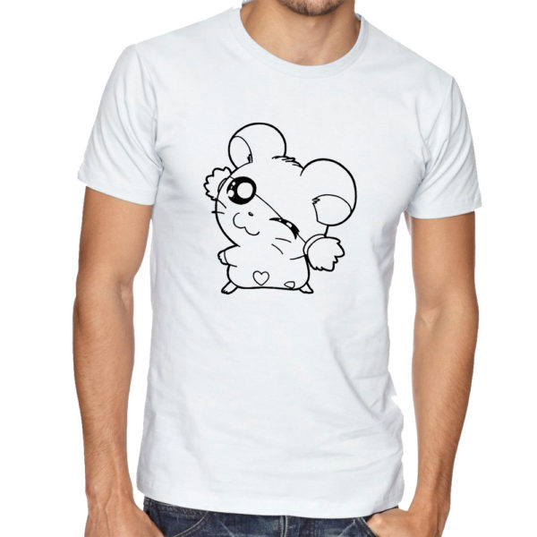 Cute Cartoon Wink White Tshirt