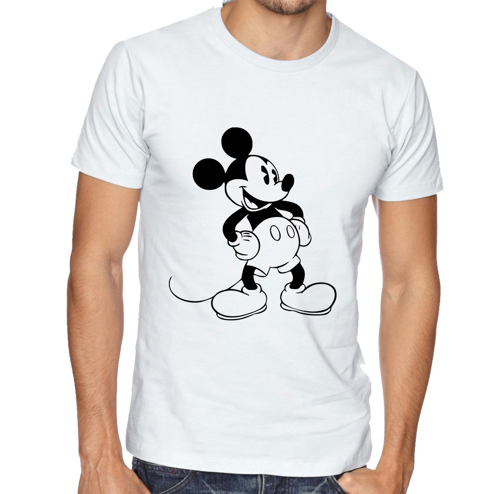 Mickey Mouse Outline White Tshirt – Newayprints