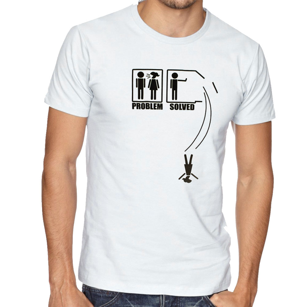 Problem Solved White Tshirt – Newayprints