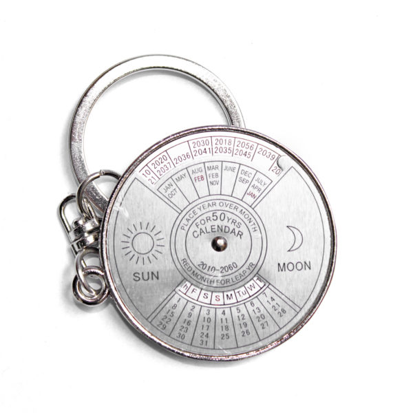 50 Years Calender Silver Key Chain