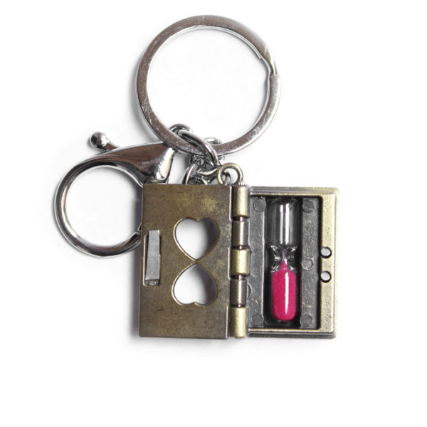 Book Shape Forever Love Steel Metal Key Chain-Key Ring